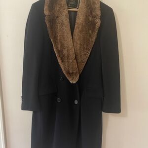 Vintage Christian Dior Grand Luxe Paris Collection with Faux Fur Collar
